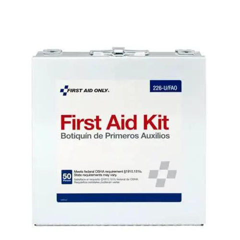 OSHA Compliant 191-Piece First Aid Kit For Business, Home, And Car With Color-Coded Unitized Boxes, front view