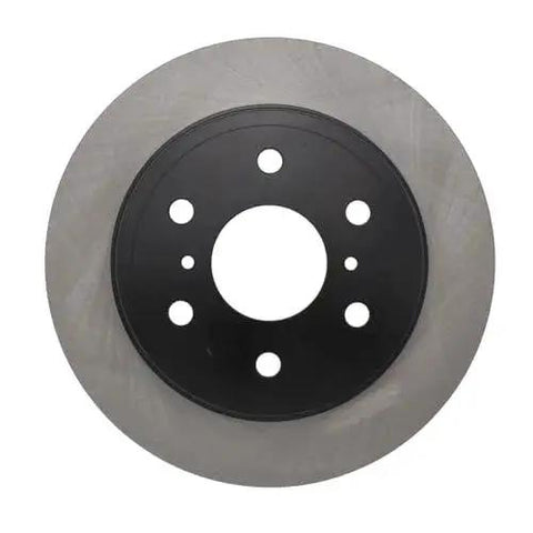 Rear brake rotor with black central hub and six lug holes, Centric Premium 120.66065 automotive part.
