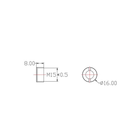 Technical drawing of Protective Glass Lens Replacement For Atomstack 20W Laser Heads X20 S20 A20 X30 S30 Pro And M100 M150 Modules