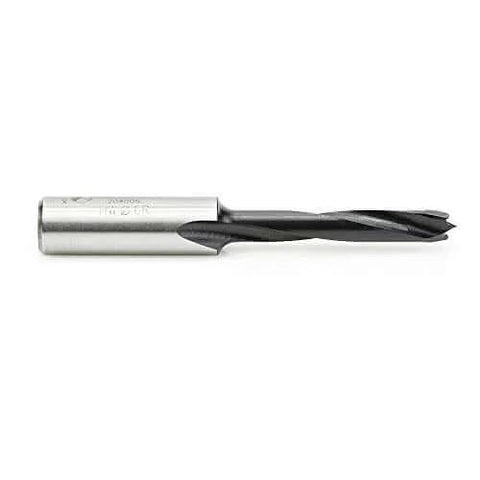 Carbide Tipped Brad Point Boring Bit Right Hand 6mm Diameter 70mm Overall Length 10mm Shank Pro Grade With Nonstick Coating