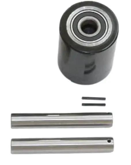 Beefed Up Heavy Duty Load Wheel Kit For Multiton Manual Pallet Jack Models TM And J, includes wheel, axles, fasteners.