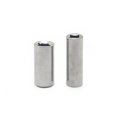 TorSor 1/4 square to 1/4 hex adapter sleeves, metal cylindrical magnetic holders, 2 pieces