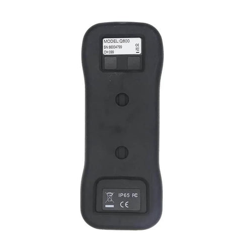 Back view of Industrial Wireless Crane Remote Control Kit with eight buttons, IP65 rugged casing, FCC and CE certified.