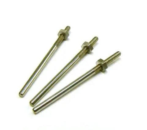 Mini Threaded Mandrel With Nut Straight Thread Set Of 3 Tiny Pro Grade Mandrels 3/32 Inch for Jewelry Making, made in Germany