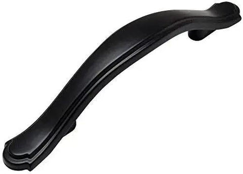 10 Pack Flat Black Cabinet Hardware Handle Pull With 3 Inch Hole Centers 76mm Includes 1 Inch Mounting Screws Overall Length 5-1/8 Inch