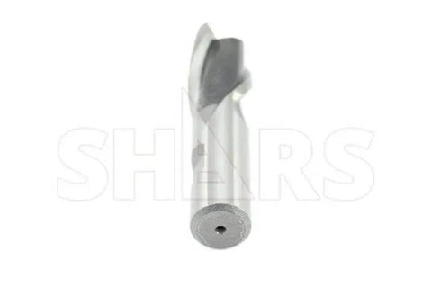 Front view of Seven Eighths Inch HSS Two Flute Center Cutting End Mill With Three Quarter Inch Shank And One And A Half Inch Flute Length Model 4046014