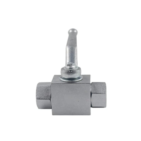 Hydraulic ball valve, 1/2 in NPT, lever handle, two-way shut-off, metal body