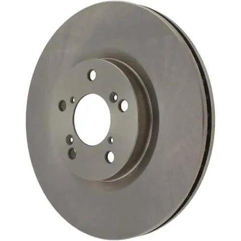 Front brake rotor, Centric C-Tek, gray vented metal disc with central hub and lug holes