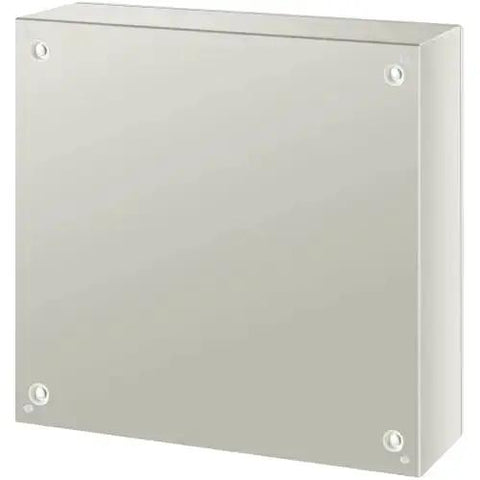 Front view of NEMA 4X Steel Enclosure 24 By 24 By 8 Inches IP66 Waterproof Dustproof Outdoor Indoor Electrical Junction Box