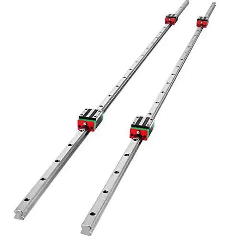 Pro Grade Linear Guide Rail Kit 2x HSR15 1500mm Rails With 4 Pillow Block Bearings for CNC routers and grinding machines