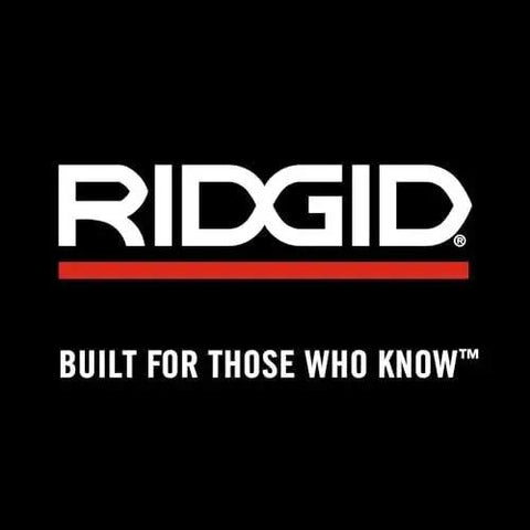 RIDGID logo with tagline 'Built For Those Who Know' against a black background.