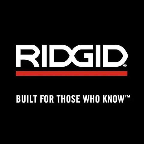 RIDGID logo and tagline on black background