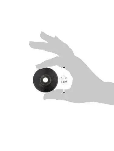 Person holding HX8 Cutting Wheel for Hinged Cutters showing size comparison 0.567-Inch Blade Exposure Built-Tough High Shock-Resistant Tool Steel.
