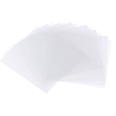 Stack of 10 Mil Blank 12x12 Inch Stencil Sheets for Laser Cutting Vinyl and Mylar Projects, transparent PET acetate material