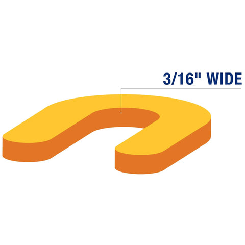 Three Sixteenth Inch Horseshoe Tile Spacers For Marble Granite And Stone Installations QEP 100 Pack Injection Molded For Dimensional Accuracy