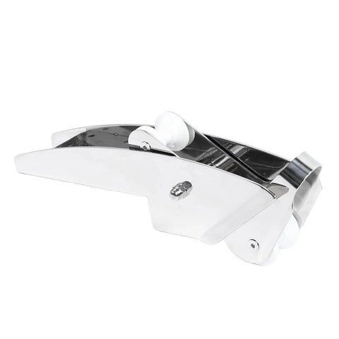 316 stainless steel hinged bow anchor roller with white wheels for self-launching boat anchoring