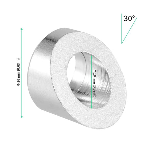 30 Pcs 316 Stainless Steel 30 Degree Beveled Washer with dimensions for Cable Railing Kit 3/8in