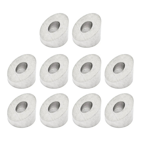 10 Pcs 30 Degree Beveled Washers For Cable Railing 316 Stainless Marine Posts displayed on white background