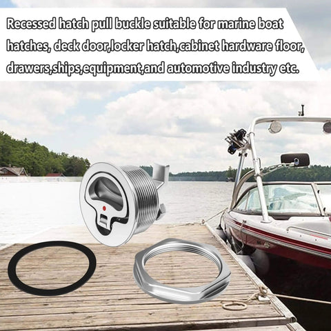 316 Stainless Steel Boat Cam Latch Non Locking Marine Grade O Handle Fits Two And One Half Inch Hole Mount Latch