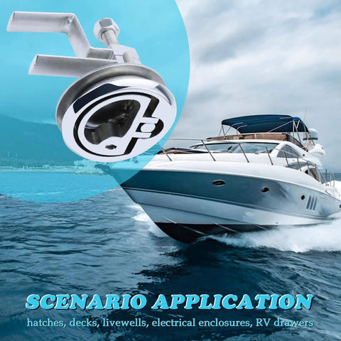 Premium 316 stainless steel marine cam latch delivers rugged, corrosion resistant locking for hatches; flush mount design