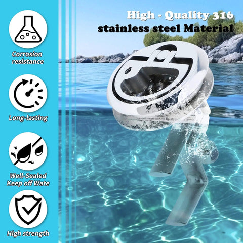 Premium 316 stainless steel marine cam latch delivers rugged, corrosion resistant locking for hatches; flush mount design
