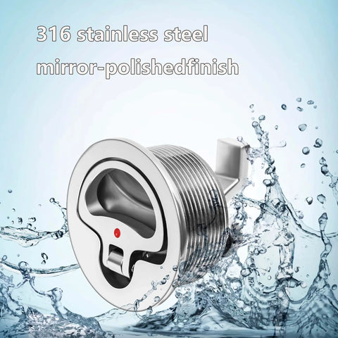 316 Stainless Steel Boat Cam Latch Non Locking Marine Grade O Handle Fits Two And One Half Inch Hole Mount Latch Durable