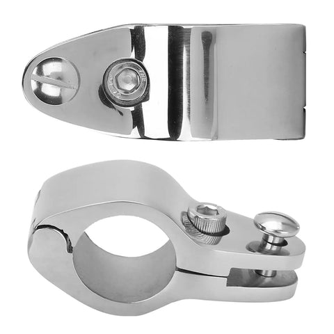 Two-piece stainless steel boat rail hinged upper jaw slide hardware, 316 marine grade for 22mm yacht rails