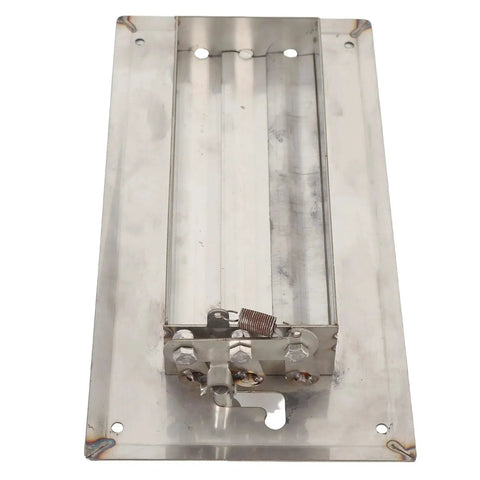 Jonlaki 316 stainless marine louvered vent; top-down view, mirror-polished, adjustable grille with locking mechanism