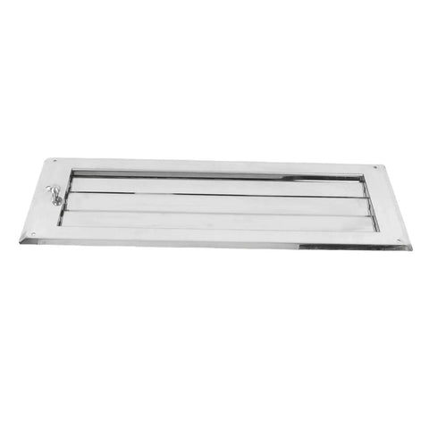 UPALDHOU 316 stainless steel louvered vent, rectangular, mirror-polished finish, 22 x 7.9 in