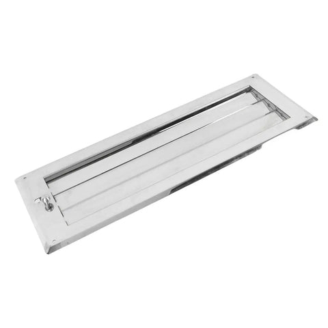 UPALDHOU stainless steel louvered vent, rectangular panel with adjustable opening and locking knob
