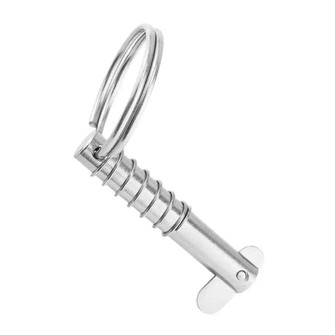 Stainless steel quick-release pin with ring, 8x51mm, marine-grade for boat bimini hinges.