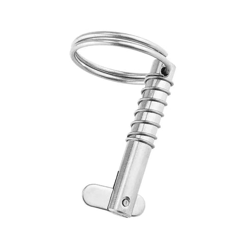 316 stainless steel quick-release pin with ring and coil spring, 8x51mm for boat bimini deck hinge
