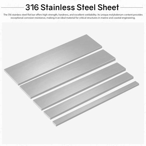 Assorted 316 stainless steel flat bars for projects