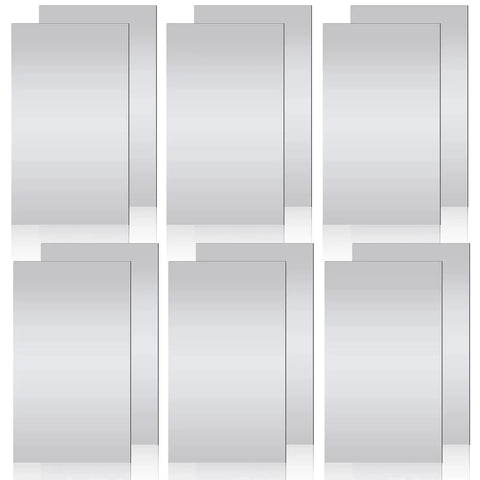 316 Stainless Steel Shim Stock Kit with 12 flat shims for DIY kitchen crafts, corrosion-resistant metal sheets, each 6 by 12 inch, various thicknesses.
