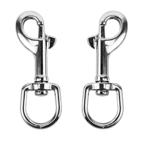 316 Stainless Steel Three And One Half Inch Swivel Eye Bolt Snap Hook 2 Pack Single Ended Trigger Clips For Diving Pet Leash Key Chain Flag