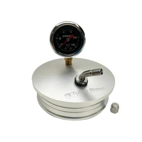 4 Inch Boost Leak Tester End Cap With 15 PSI Gauge And T Bolt Clamp 6061 Aluminum Turbo Boost Leak Tester Kit For Quick Pressure Tests