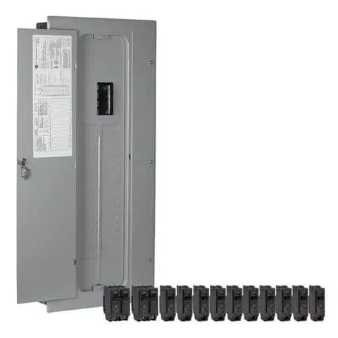 Open view of 200A Main Breaker Load Center 1-Phase 120/240 VAC, 32 Spaces 40-Circuit Panel with Pre-Installed Main, indoor NEMA 1