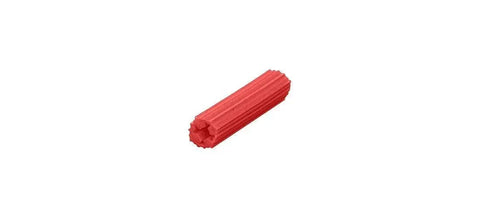 One Quarter Inch Hole One Inch Length Expanding Plastic Screw Anchors For Concrete Tile Or Marble Red Color 100 Pack Ideal For Screws From Four To Sixteen And Color Coded Size Range
