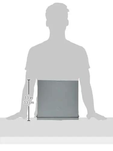 Single 125A Outdoor Main Lug Load Center, 8 Spaces / 16 Circuits shown with silhouette for size reference; weatherproof NEMA 3R design.