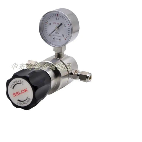 316L Stainless Steel Gas Pipeline Pressure Reducer Valve For Secondary Regulation 0 To 10 MPa Diaphragm Valve with gauge