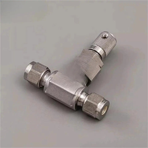 316L Stainless Steel MV Series Double Card Sleeve Metering Control Valve For Low Flow High Precision MV-1, side view