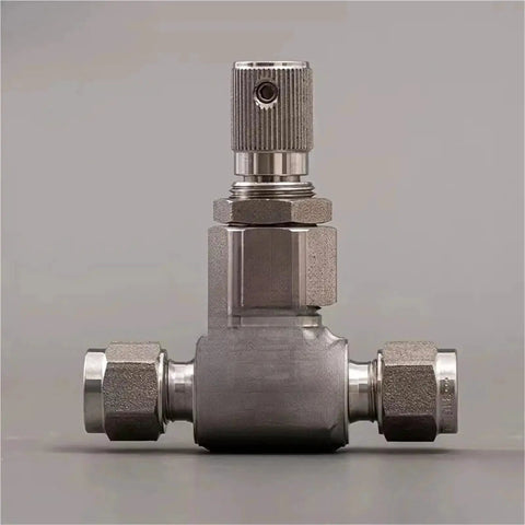 316L Stainless Steel MV Series Double Card Sleeve Metering Control Valve For Low Flow High Precision MV-1, front view