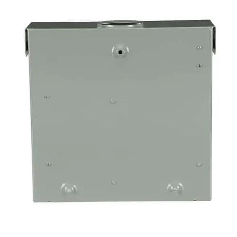 Back view of 125A Convertible Main Lug Outdoor Load Center TLM612RCUP, Rainproof NEMA 3R Enclosure, 6-Space/12-Circuit Panel
