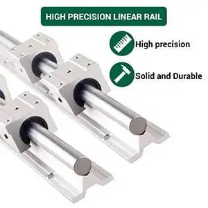 Linear Rail Kit SBR20 300mm Two Piece Fully Supported Rails With Four SBR20UU Blocks Four Retaining Rings And Mounting Hardware