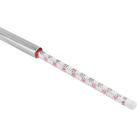 Milton S-921 pencil tire pressure gauge with built-in deflator valve; plated brass body, white scale in PSI and kPa.