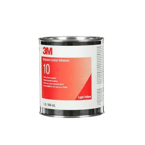Neoprene contact adhesive 1 quart can, light yellow, solvent-based sprayable laminating adhesive for sheet metal bonding
