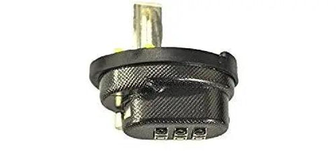 Close-up of set-your-own combination gun trigger lock for pistols and rifles, showing steel/zinc body and rubber pads