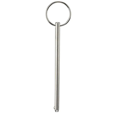 2 Pack Long Quick Release Pin For Bimini Top And Marine Gear, Diameter One Quarter Inch, 316 Stainless Steel, front view