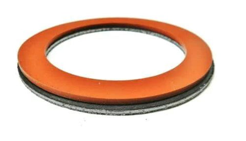 3-1/2 inch gasket ring, orange silicone outer with graphite inner seal for vacuum casting