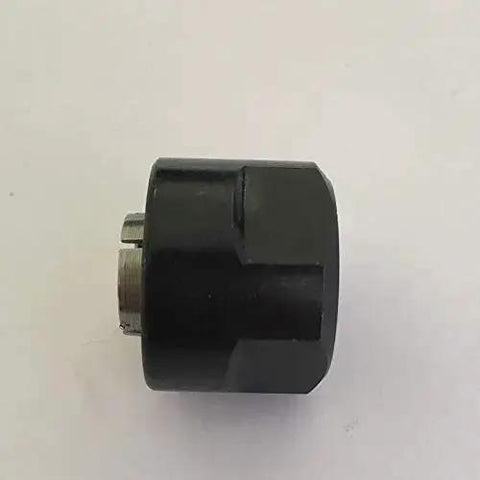 12.7mm Half Inch Collet Nut Cone Fits Hitachi Router M12VE M12VC M12V2 M12SE M12SA2 KM12VC, shown in black heavy-duty metal